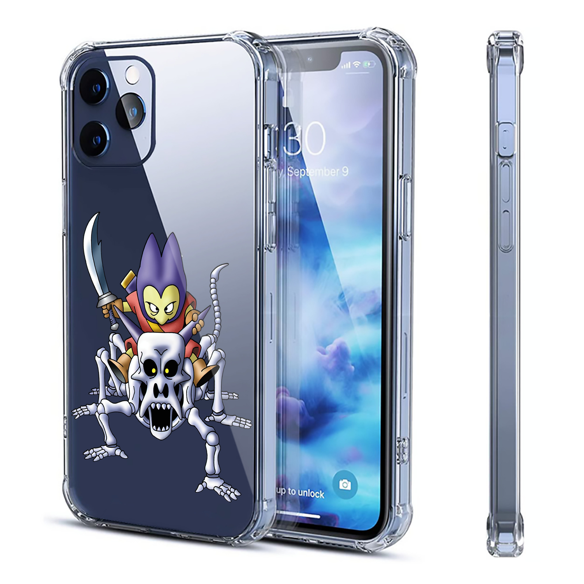 （画像用） ドラゴンクエスト Doragon Kuesuto Dragon Quest 【iPhone 12シリーズ対応】透明スマホケース（クリアソフトケース）